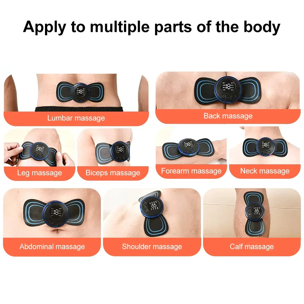 EMS Mini Full Body Massager: Pulse Neck Pain Relief for Men & Women