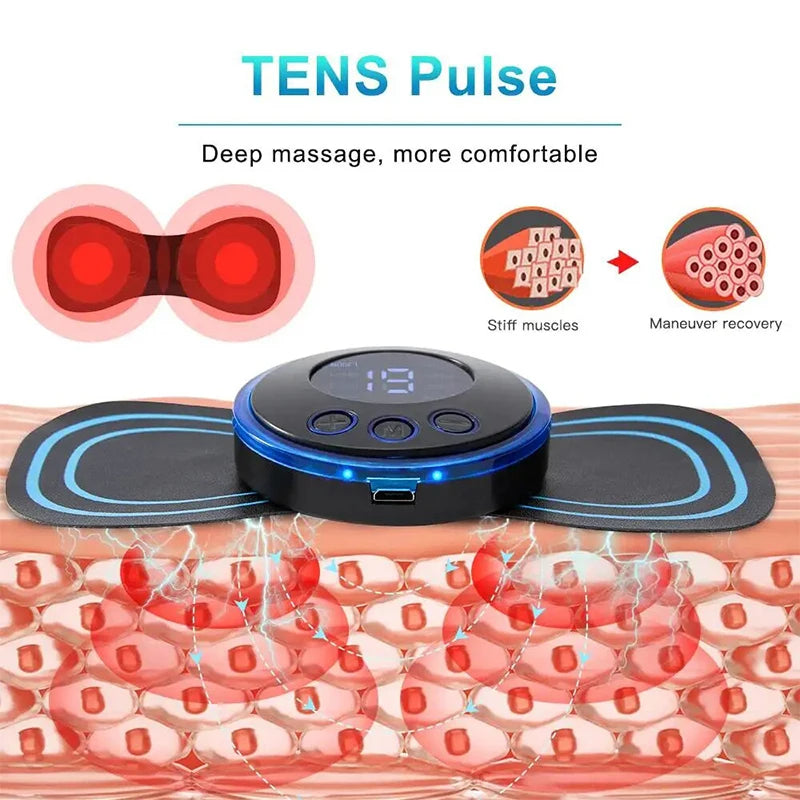 EMS Mini Full Body Massager: Pulse Neck Pain Relief for Men & Women