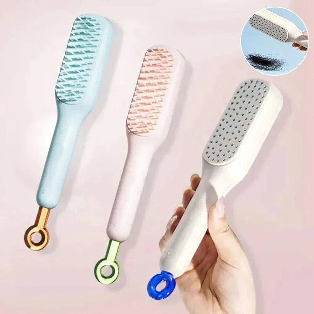 Self-Cleaning Detangling Hair Brush – Perfect for All Hair Types