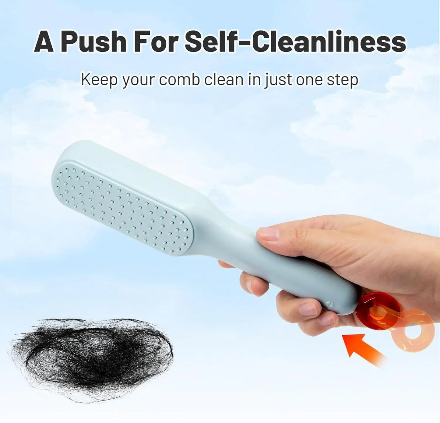 Self-Cleaning Detangling Hair Brush – Perfect for All Hair Types