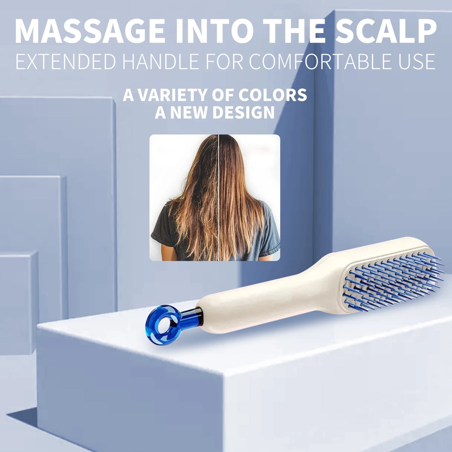 Self-Cleaning Detangling Hair Brush – Perfect for All Hair Types