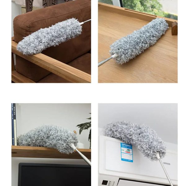 280cm Telescoping Duster, 100″ Extendable Microfiber Feather Duster, Flexible Bending Cleaning Head, For Ceiling Fan, Blinds And Cobweb Removal, Bendable Head, Washable