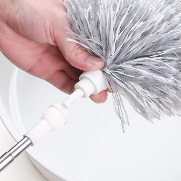 280cm Telescoping Duster, 100″ Extendable Microfiber Feather Duster, Flexible Bending Cleaning Head, For Ceiling Fan, Blinds And Cobweb Removal, Bendable Head, Washable