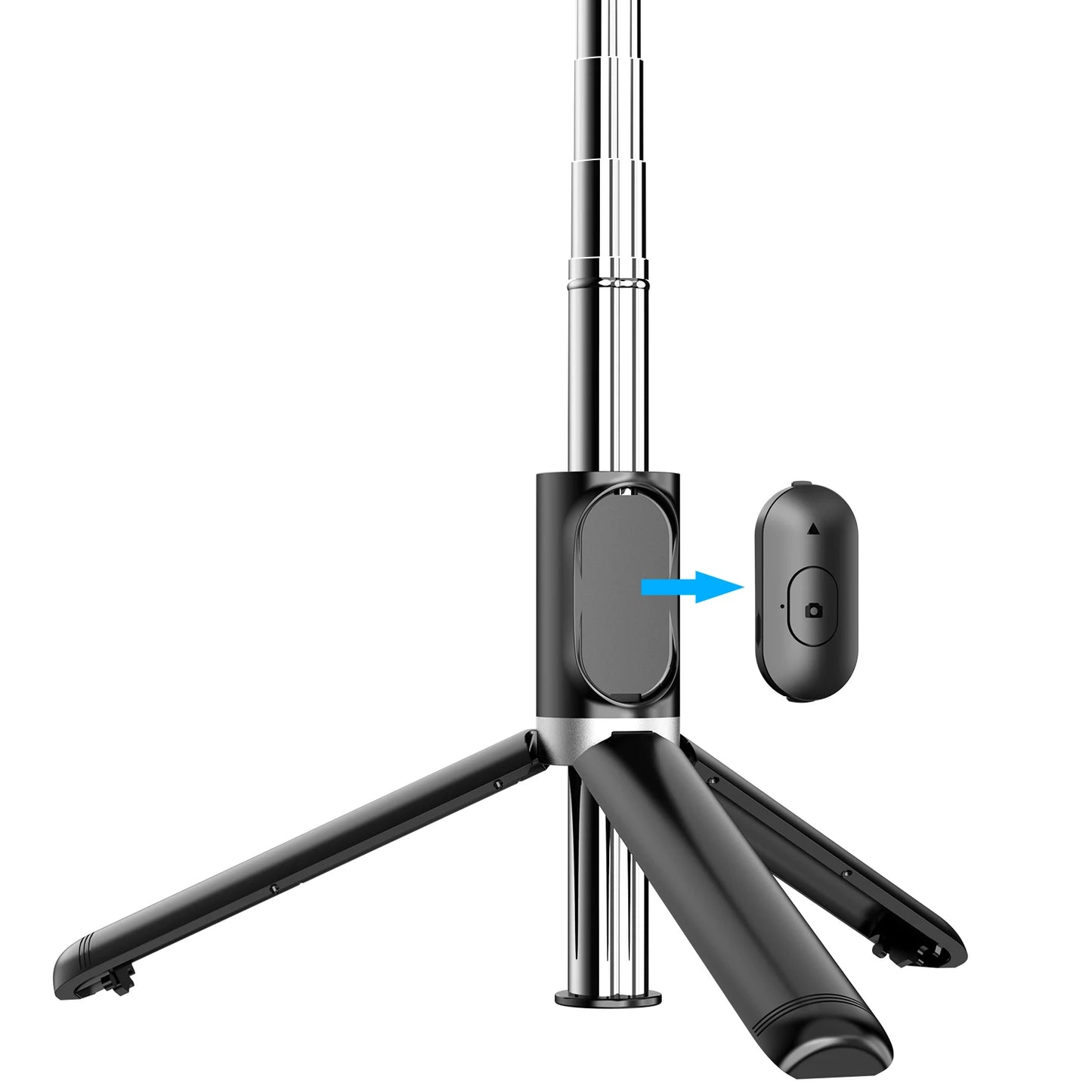 4-in-1 Portable Selfie Stick Tripod with Bluetooth Remote & LED Light – Adjustable Travel Phone Holder for Live Streaming & Photography