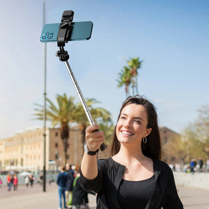 4-in-1 Portable Selfie Stick Tripod with Bluetooth Remote & LED Light – Adjustable Travel Phone Holder for Live Streaming & Photography