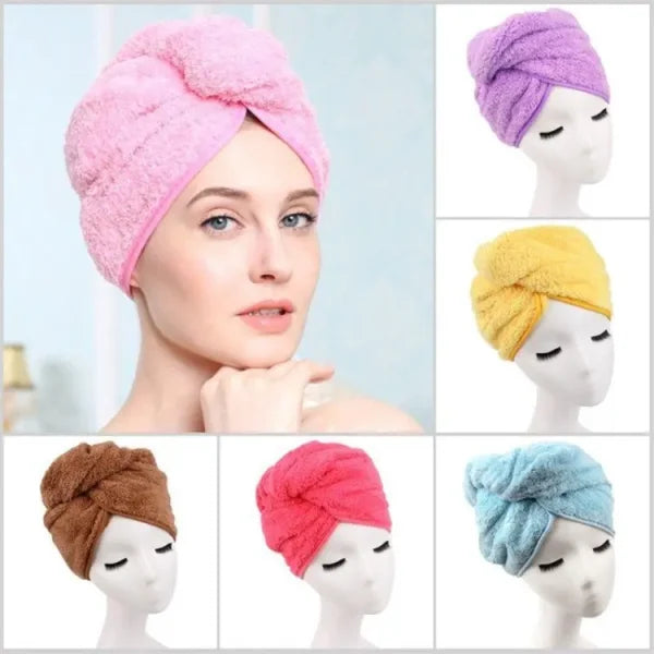 Super Absorbent Microfiber Hair Drying Towel – Quick Dry & Frizz-Free for All Hair Types