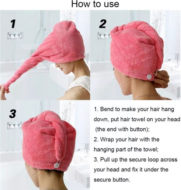 Super Absorbent Microfiber Hair Drying Towel – Quick Dry & Frizz-Free for All Hair Types